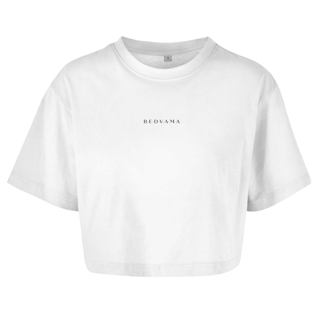 Crop Top mit Markenname print