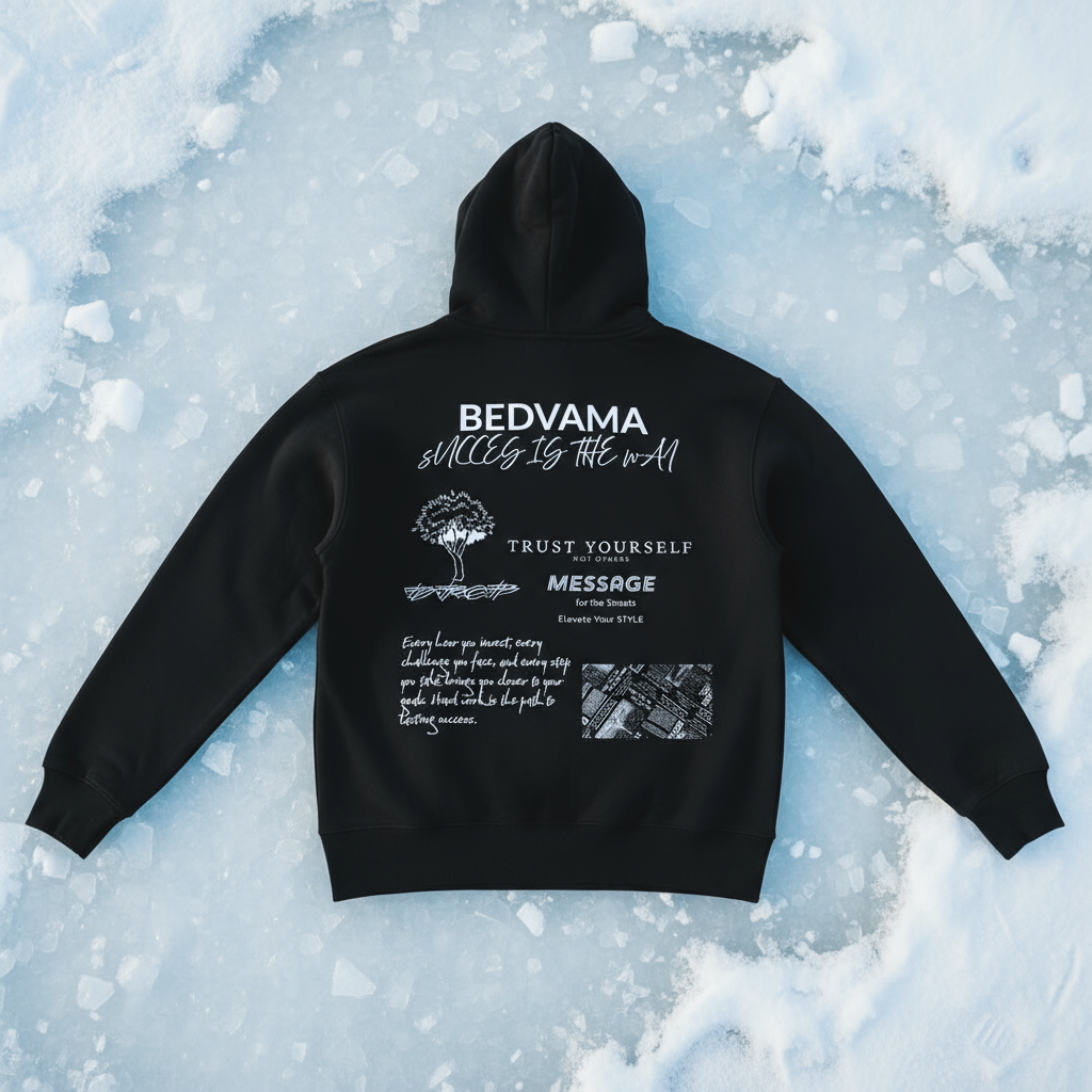 bedvama hoodie black drop