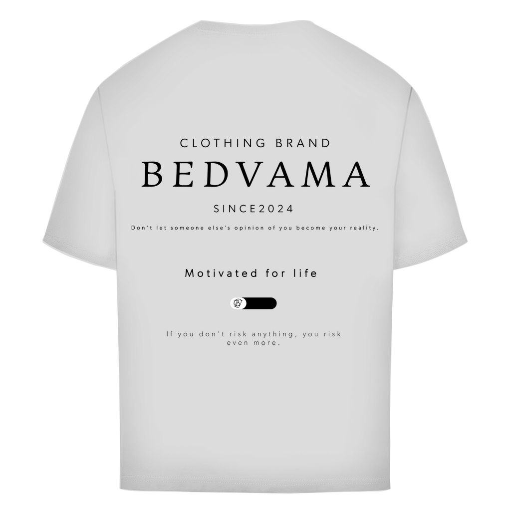 Oversize T-Shirt in Grau mit positivität