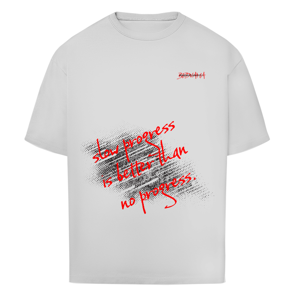 Oversize T-Shirt mit Fortschritt Print