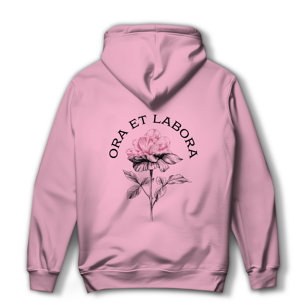 Rosa Damen Hoodie mit inspirierendem Spruch