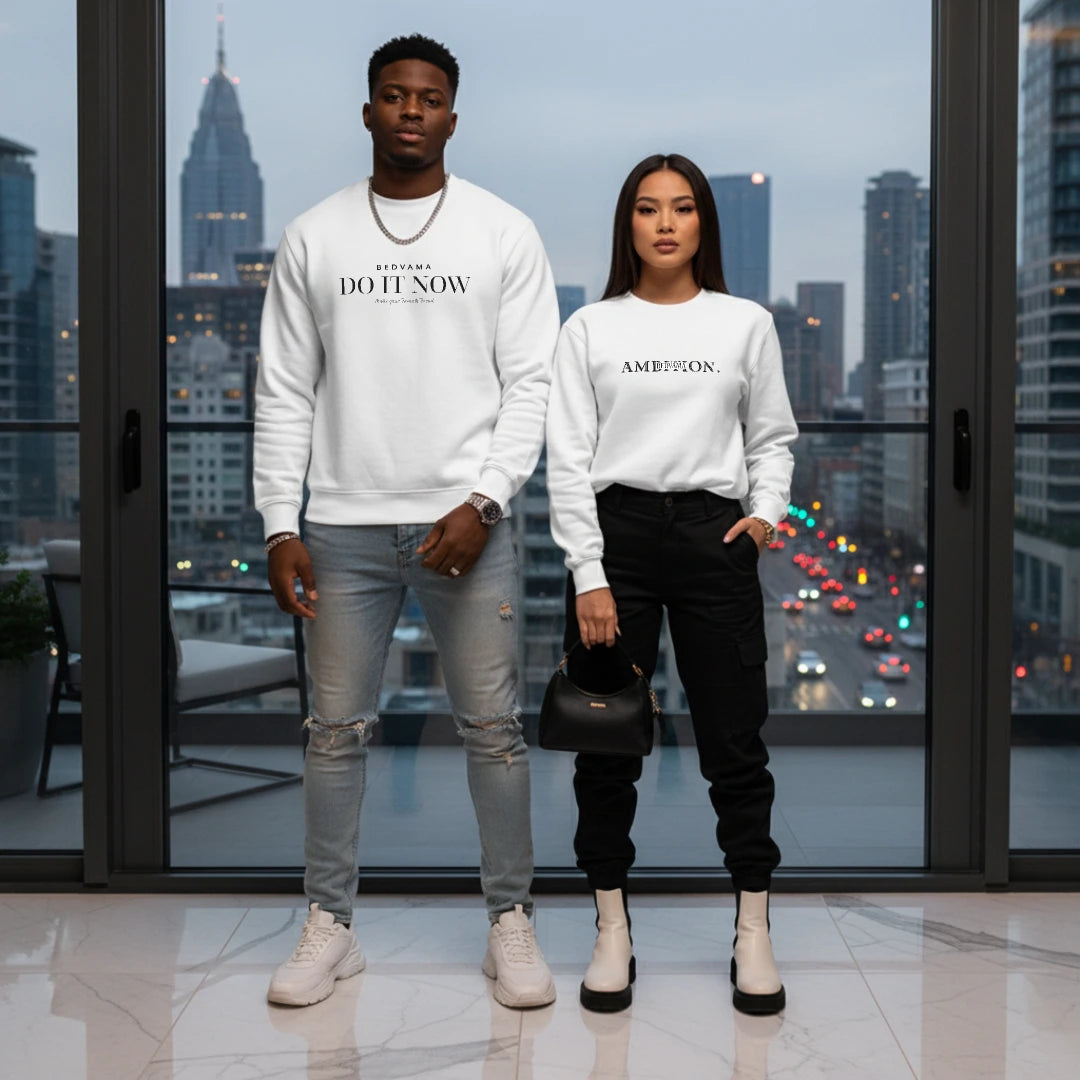 models with luxury sweatshirts