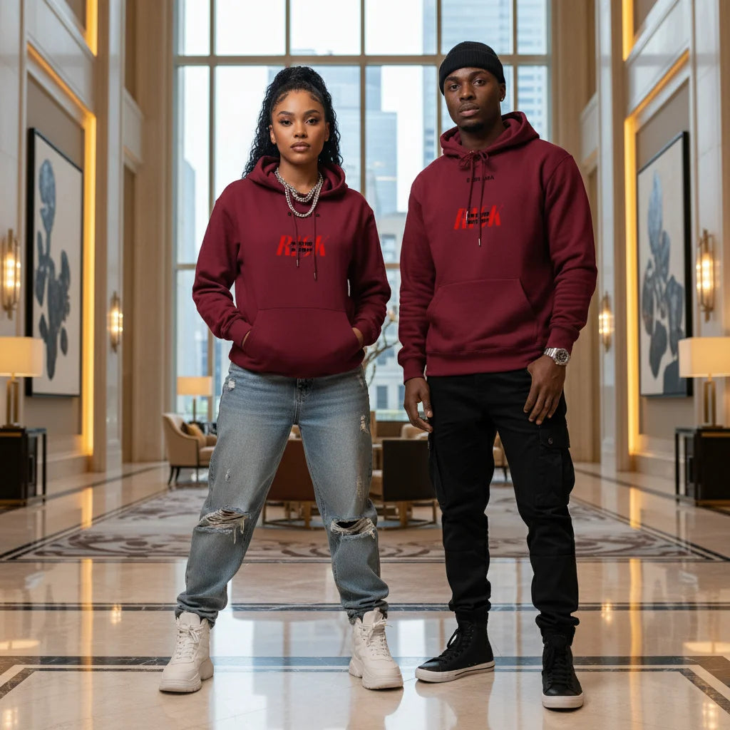 bedvama unisex oversize hoodie burgundy 