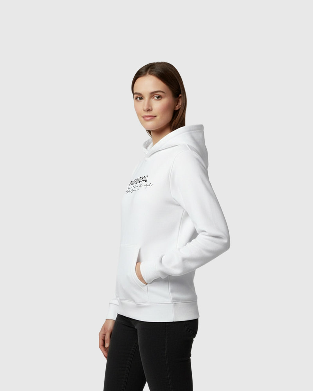 Damen Kapuzenhoodie mit Statement print