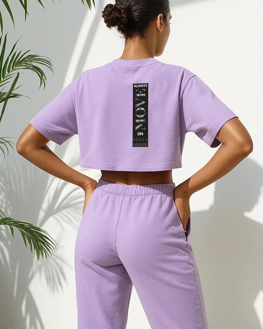 rückseite damen oversize croptop