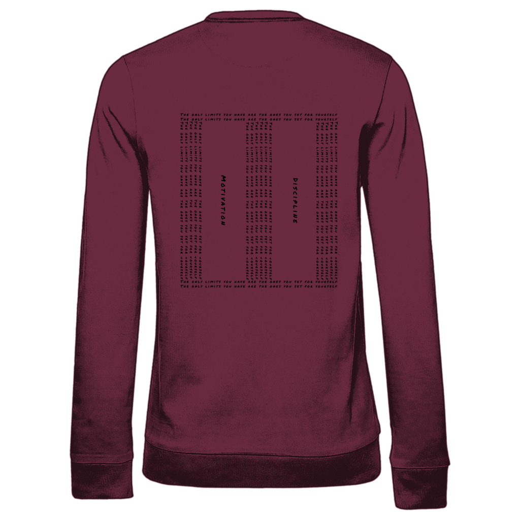 Damen Sweatshirt mit Motivation und Disziplin