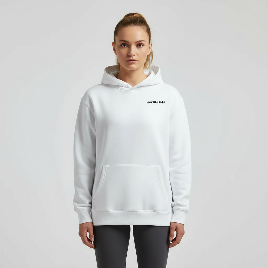 white oversize hoodie drop