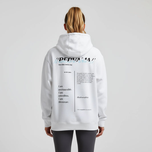 bedvama drop hoodie weiß ohne kordel