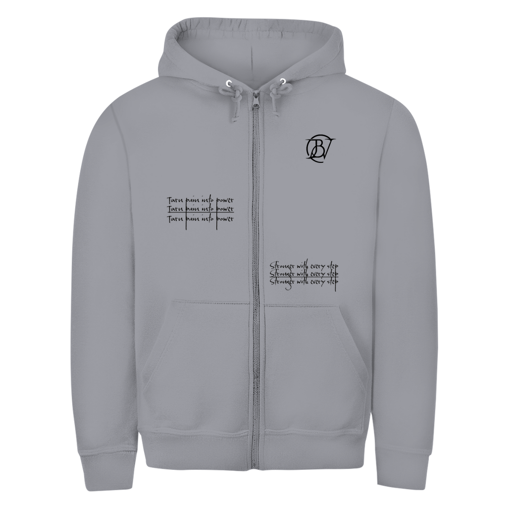 Grauer Herren Zip Hoodie 