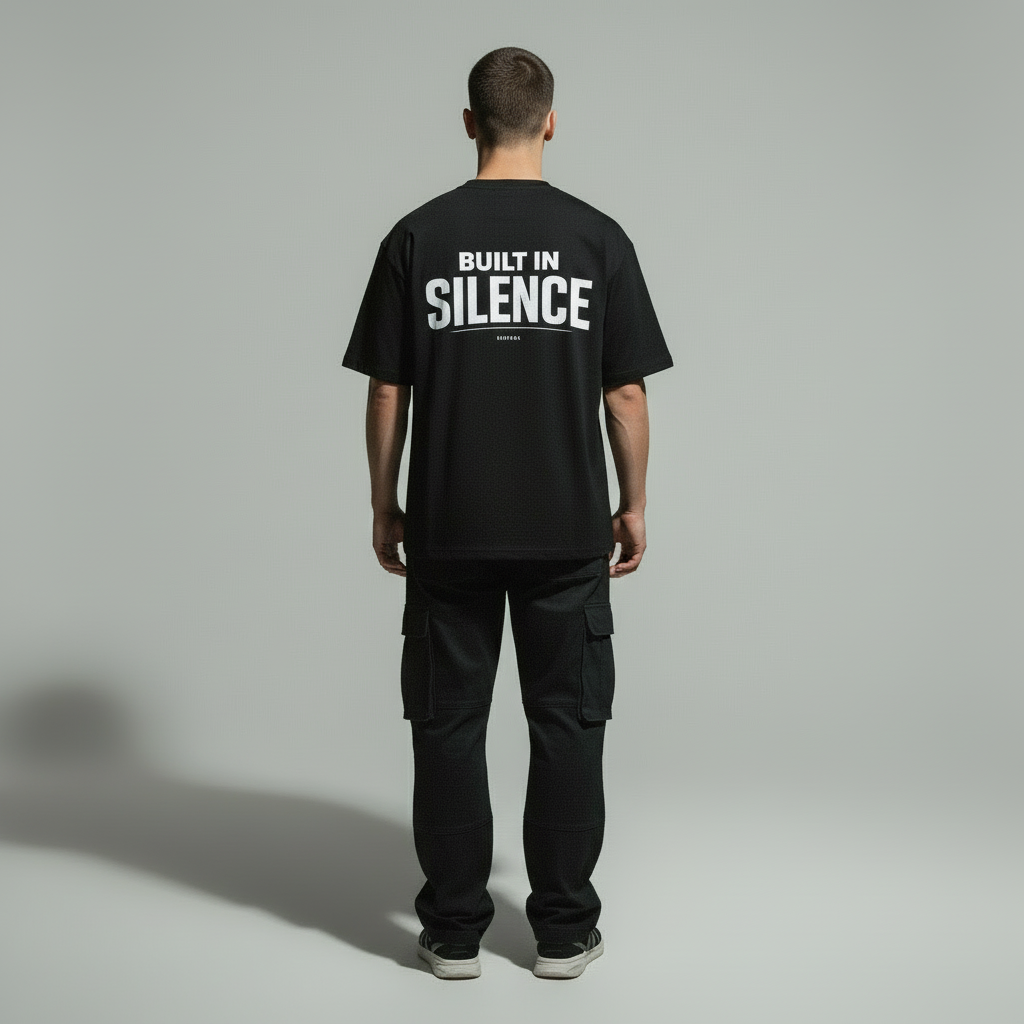 model von hinten im drop built in silence