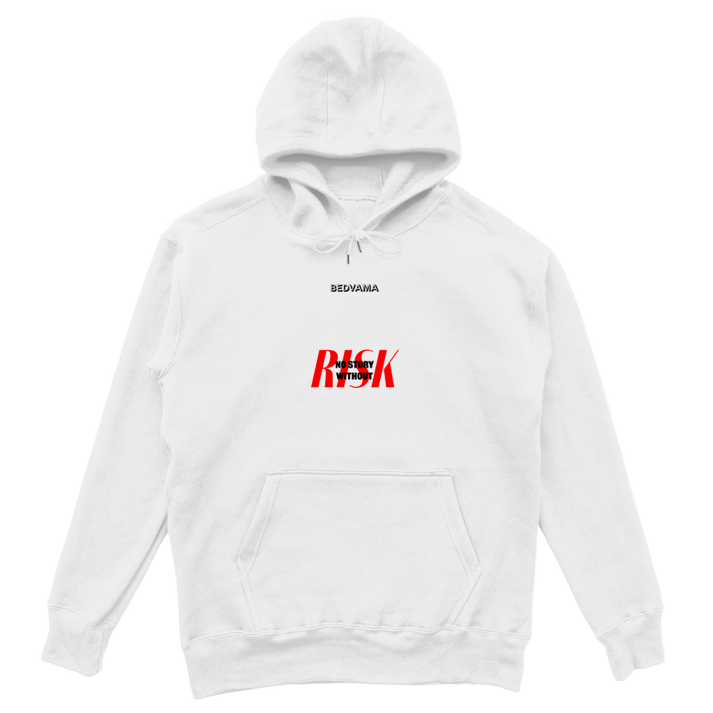 Oversize Hoodie mit Statement in weiß