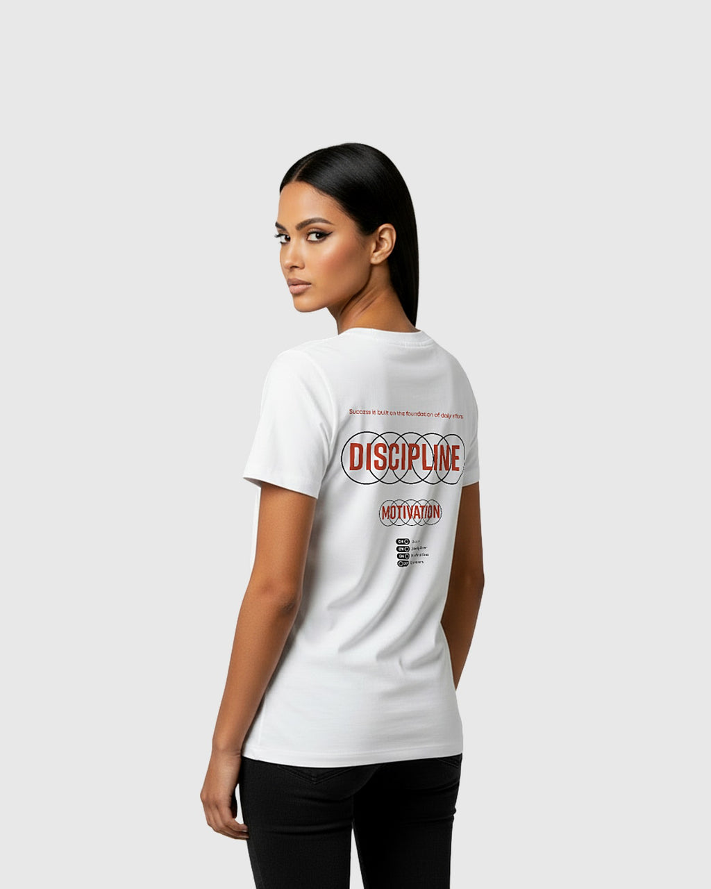 Damen T-Shirt „Motivation and Discipline“