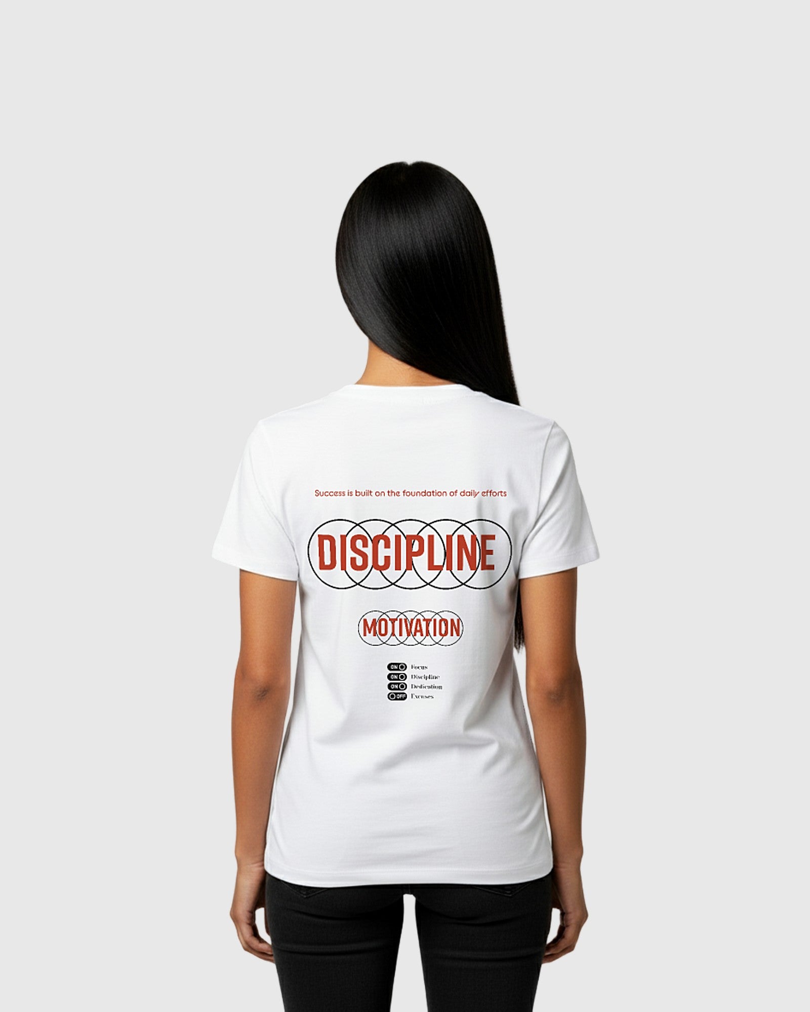 Damen T-Shirt „Motivation and Discipline“