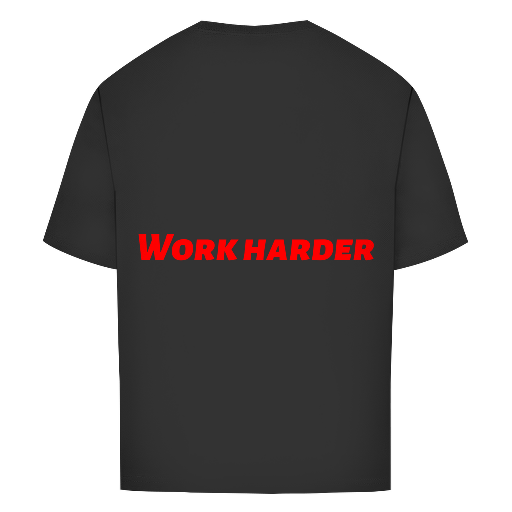 Schwarzes Oversize T-Shirt mit rotem Print