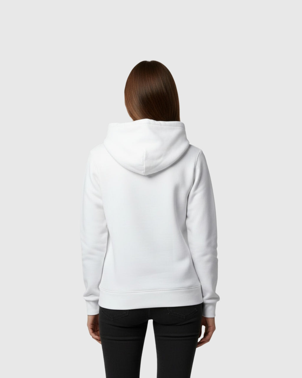 Weißer Damen Hoodie mit Kapuze