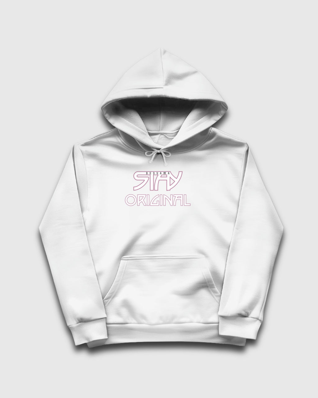 Weißer Damen Hoodie Detailansicht Vorderseite
