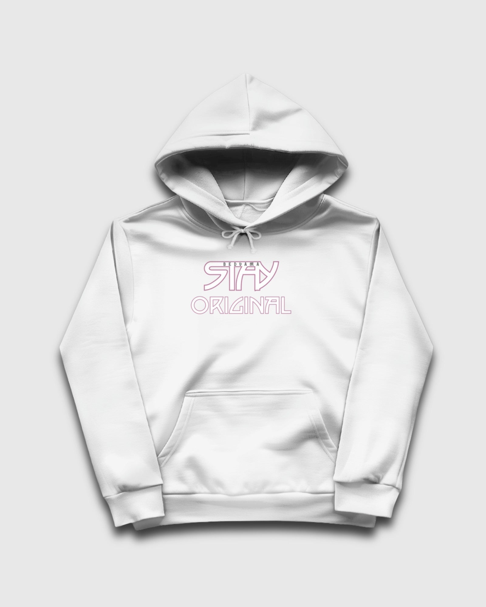 Weißer Damen Hoodie Detailansicht Vorderseite
