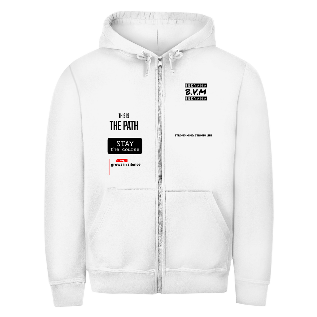 Zipper Hoodie mit motivierender Botschaft